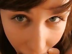 Amateur Babe Brunette POV Blowjob 